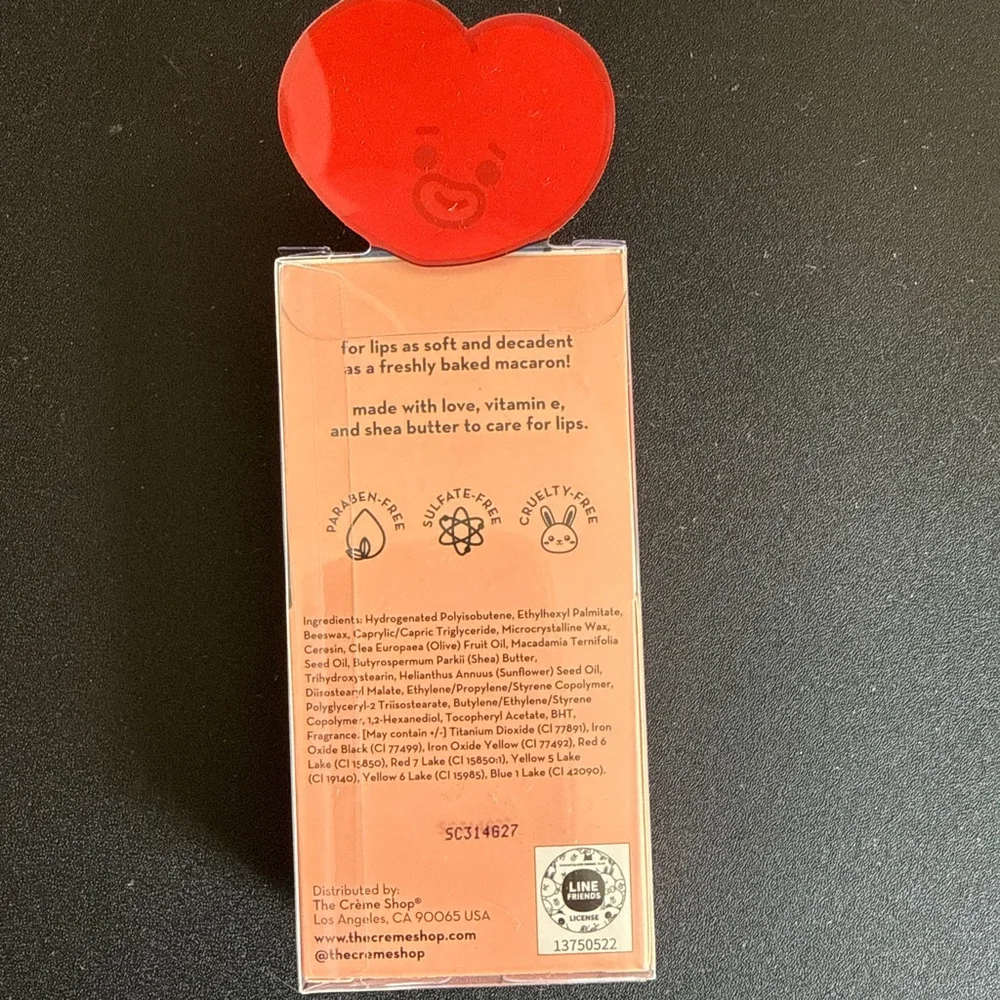 The Crème Shop Strawberry Milk Macaron Lip Balm Strawberry Tinted